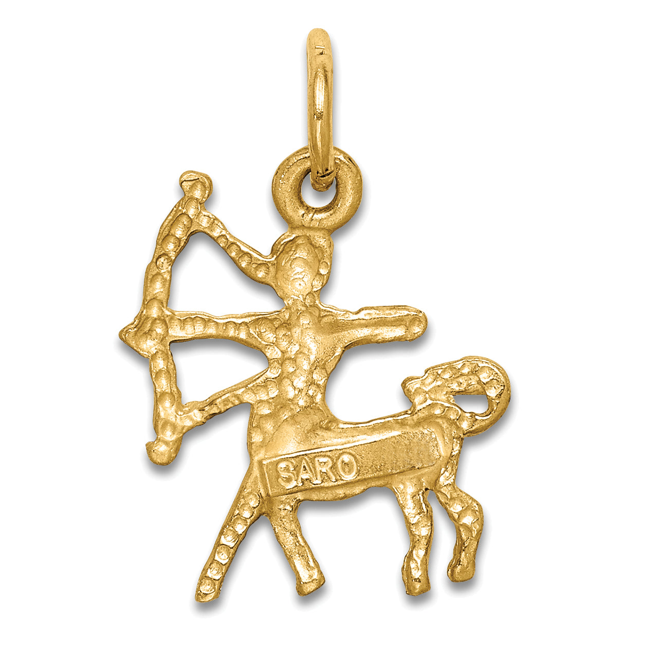 10K Yellow Gold Sagittarius Zodiac Charm