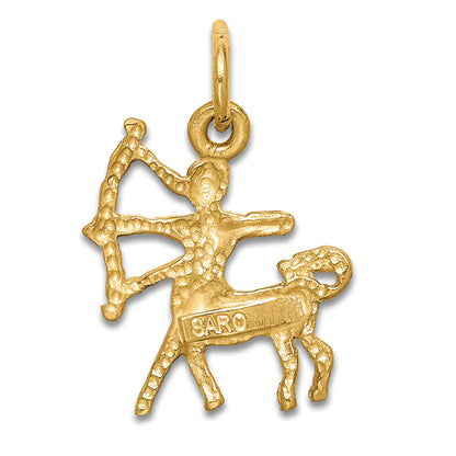 10K Yellow Gold Sagittarius Zodiac Charm
