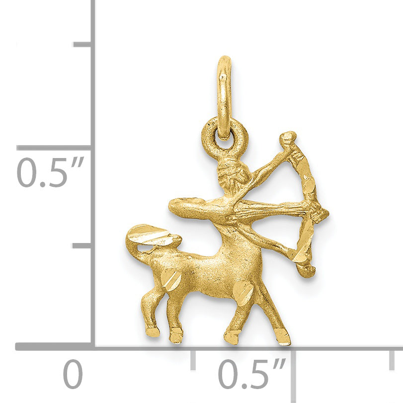 10K Yellow Gold Sagittarius Zodiac Charm