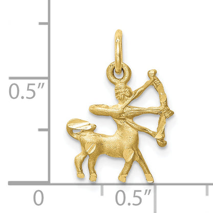 10K Yellow Gold Sagittarius Zodiac Charm