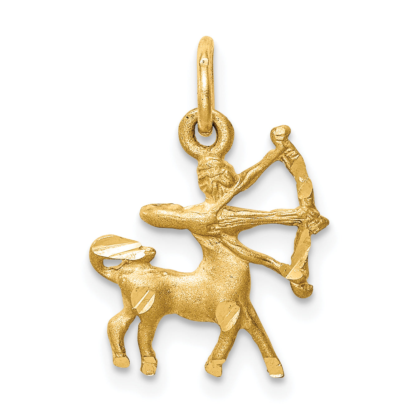 10K Yellow Gold Sagittarius Zodiac Charm