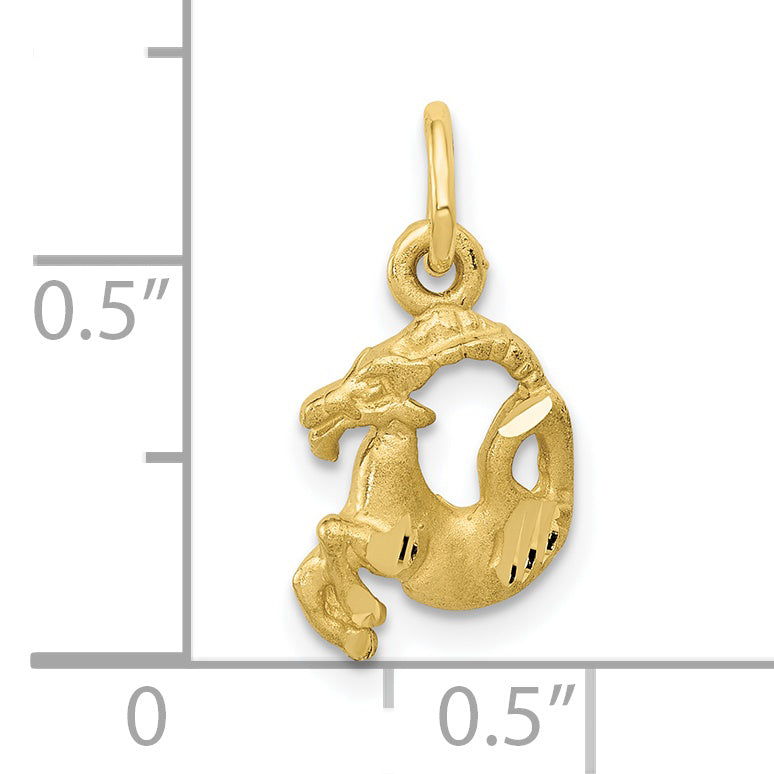 10K Yellow Gold Capricorn Zodiac Charm