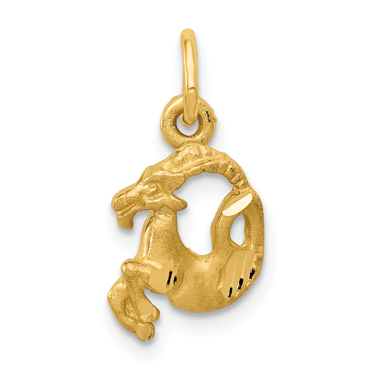 10K Yellow Gold Capricorn Zodiac Charm