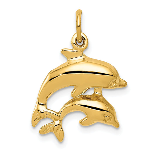 10K Yellow Gold Dolphin Charm