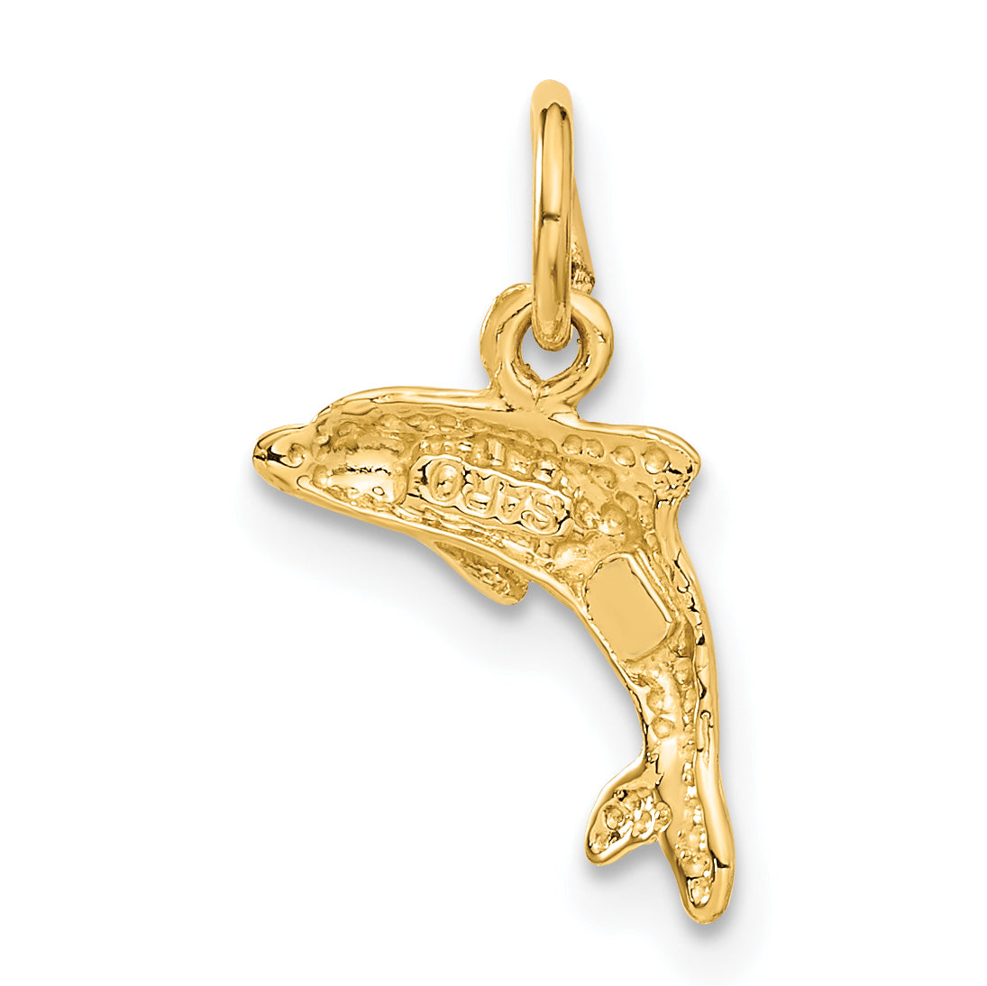 10K Yellow Gold Dolphin Pendant