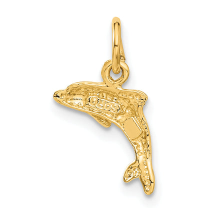 10K Yellow Gold Dolphin Pendant