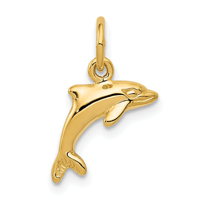 10K Yellow Gold Dolphin Pendant