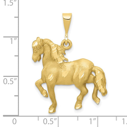 10K Yellow Gold Horse Pendant