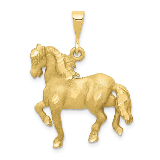 10K Yellow Gold Horse Pendant