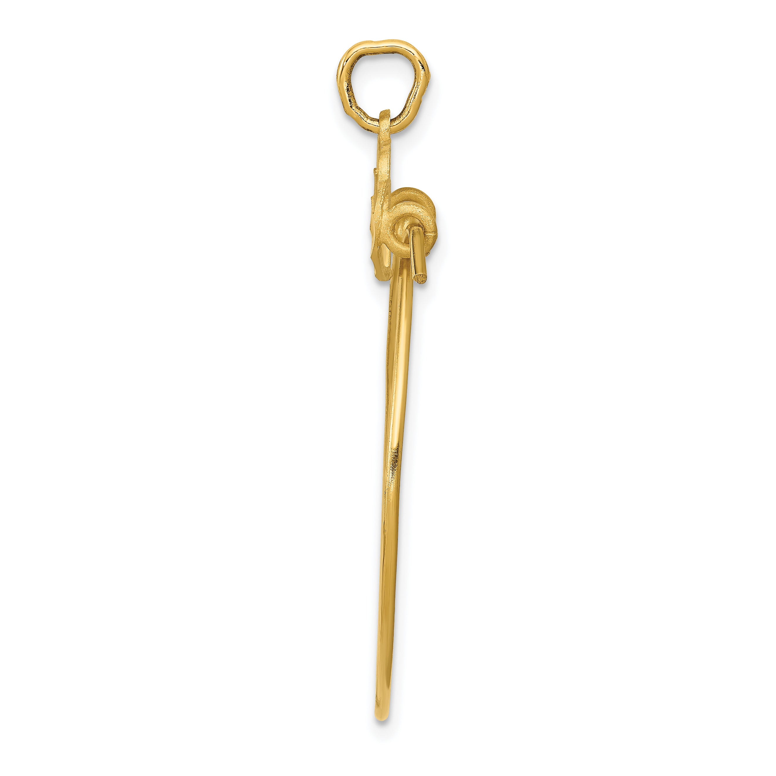 10K Yellow Gold Heart Charm Holder