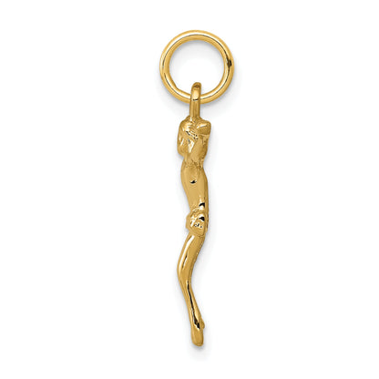 10K Yellow Gold Crucifix Charm