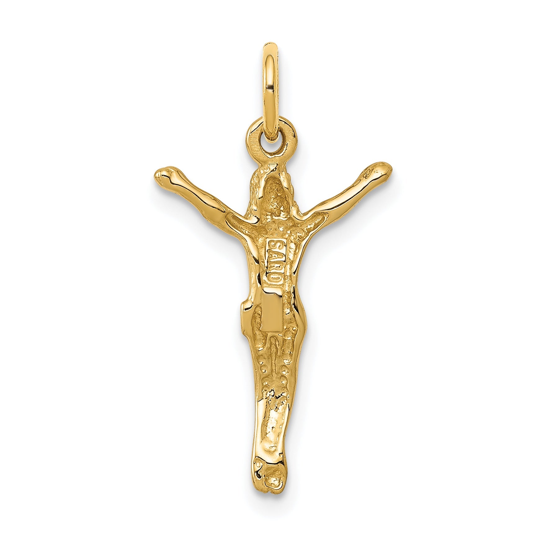 10K Yellow Gold Crucifix Charm