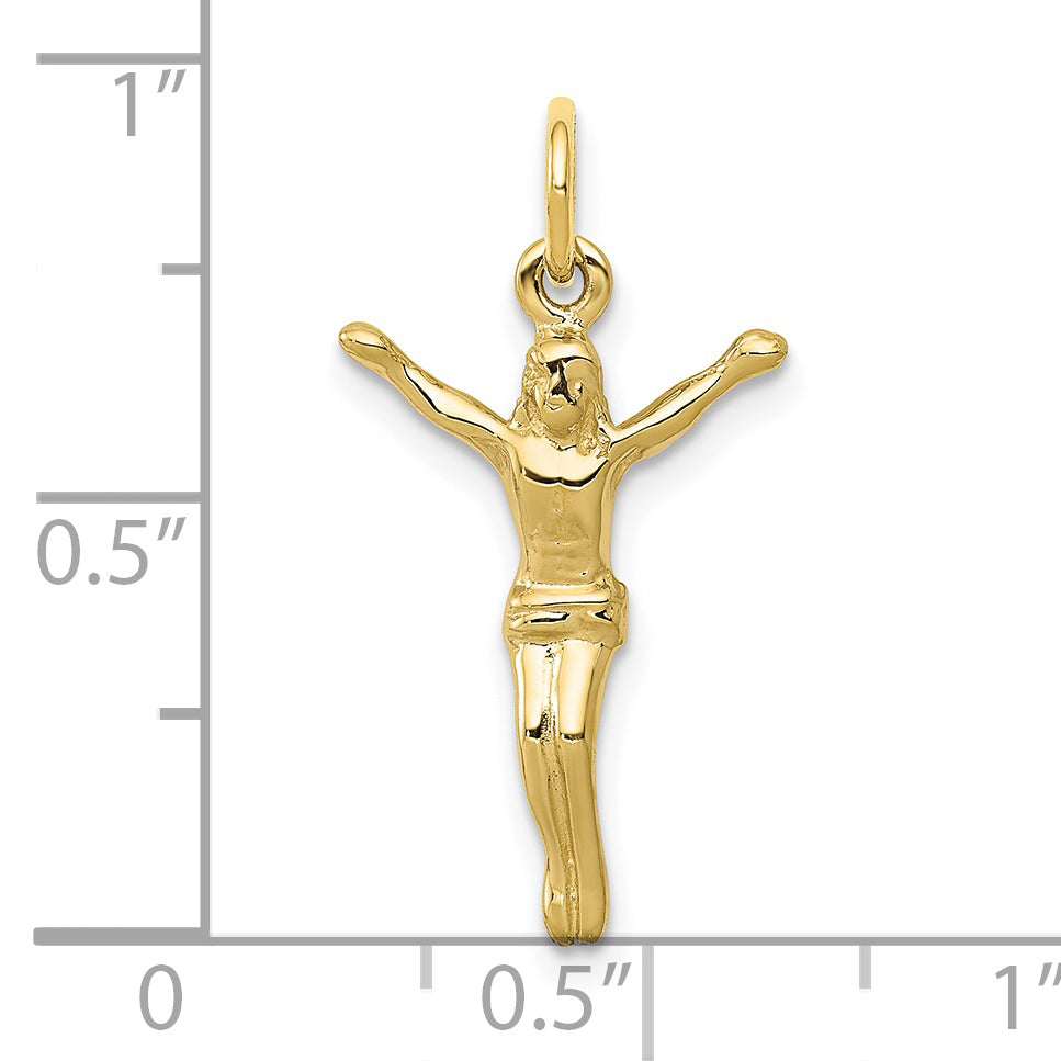10K Yellow Gold Crucifix Charm