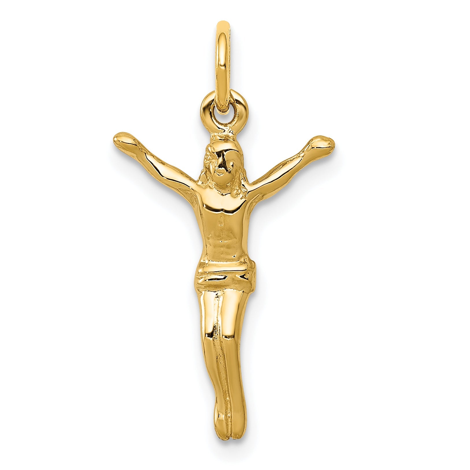 10K Yellow Gold Crucifix Charm