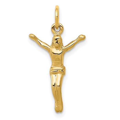 10K Yellow Gold Crucifix Charm