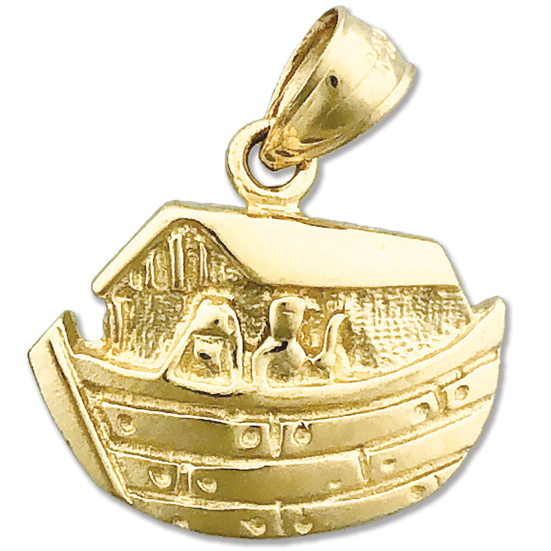 14K Gold Noah&#39;s Ark with Noah Charm