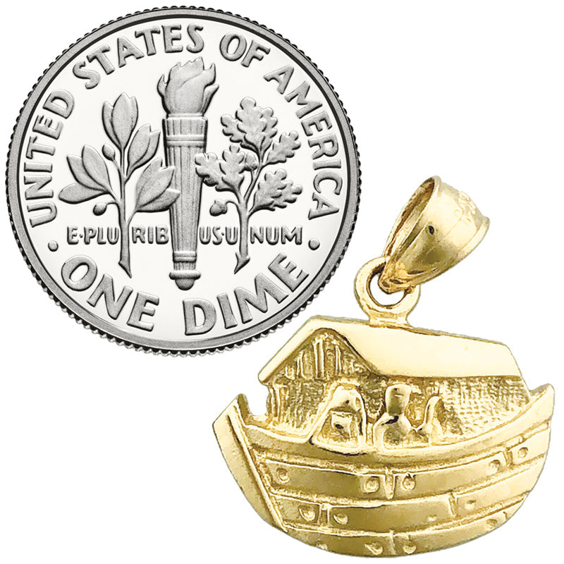 14K Gold Noah&#39;s Ark with Noah Charm
