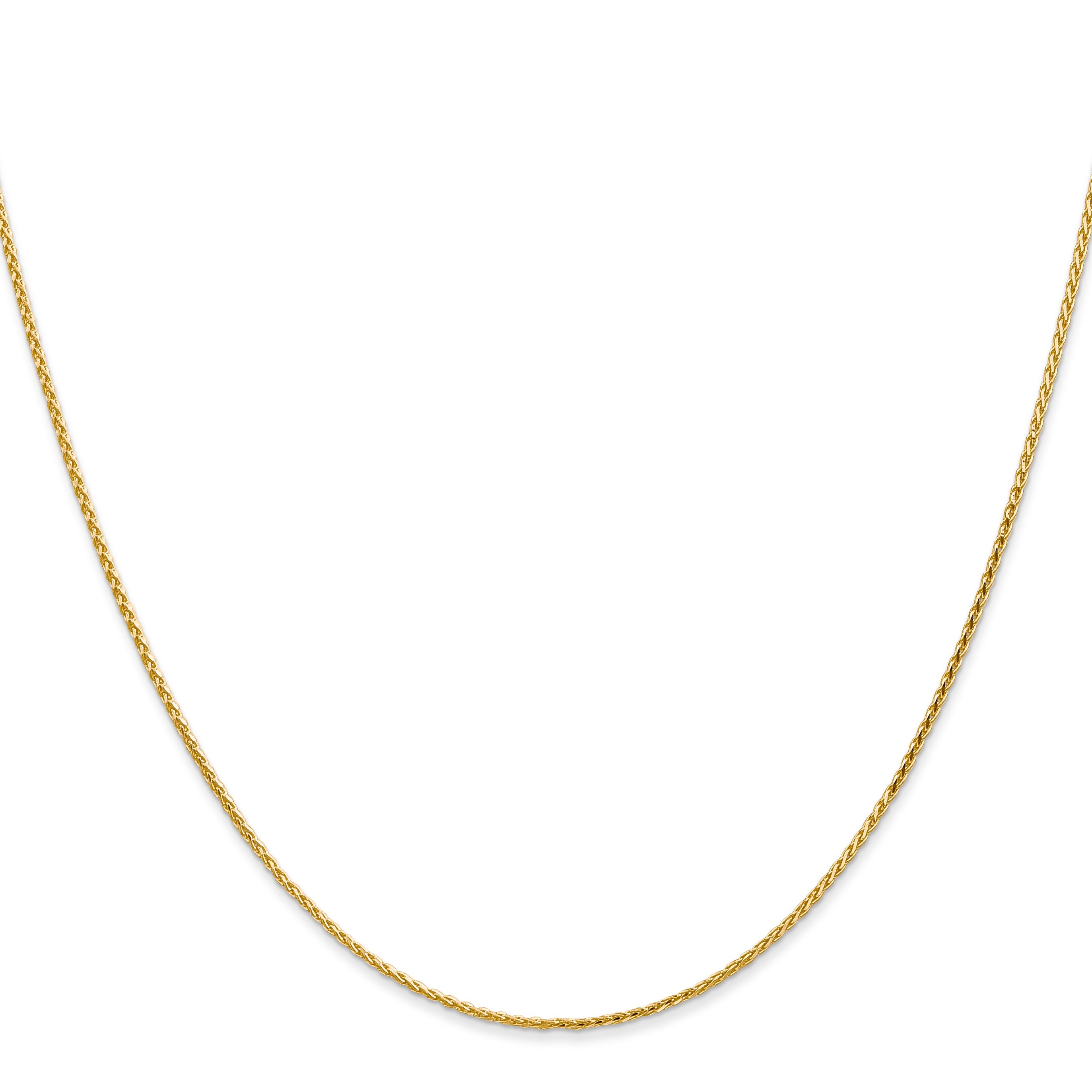16 Inch 14K 1.0mm D/C Wheat Chain Necklace