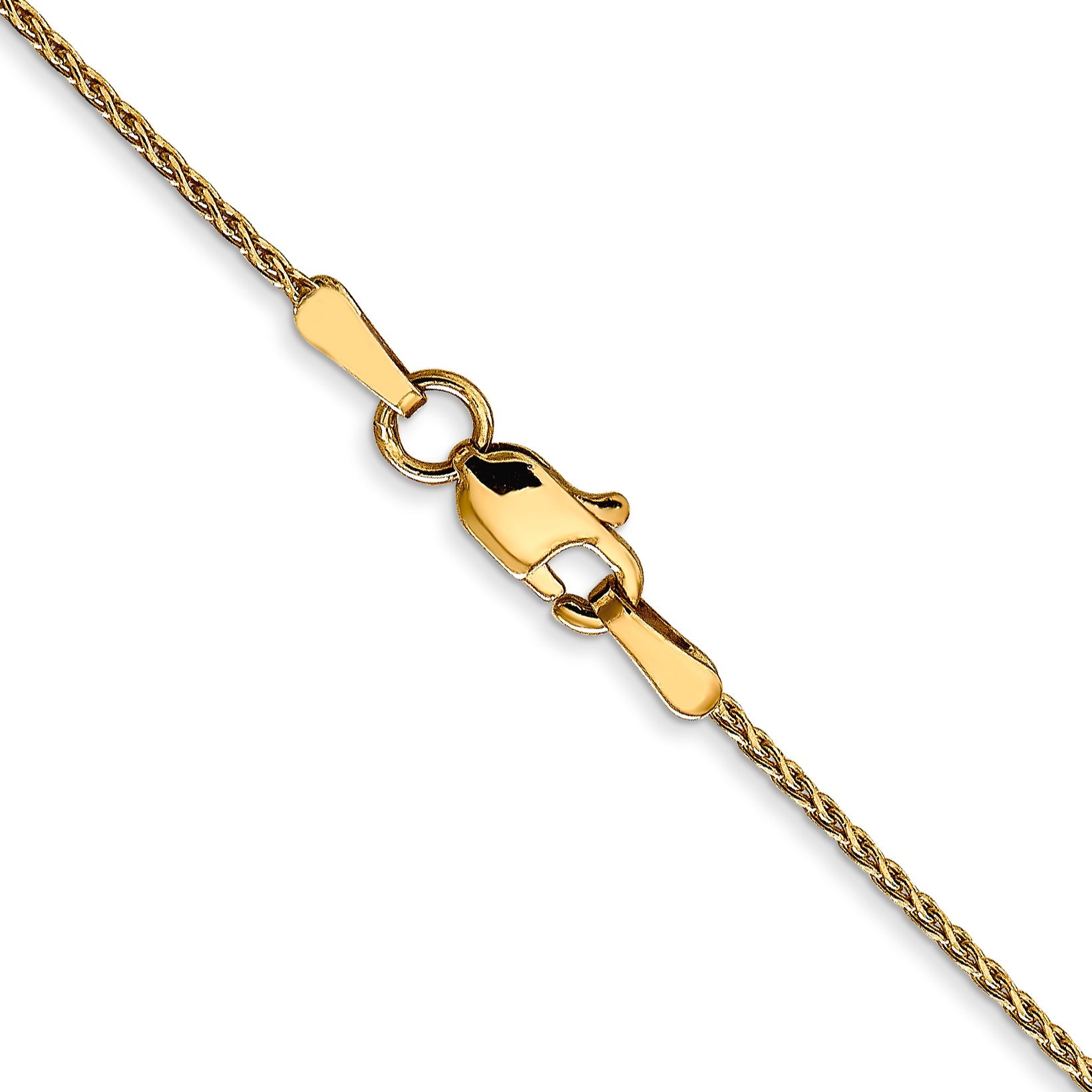 16 Inch 14K 1.0mm D/C Wheat Chain Necklace