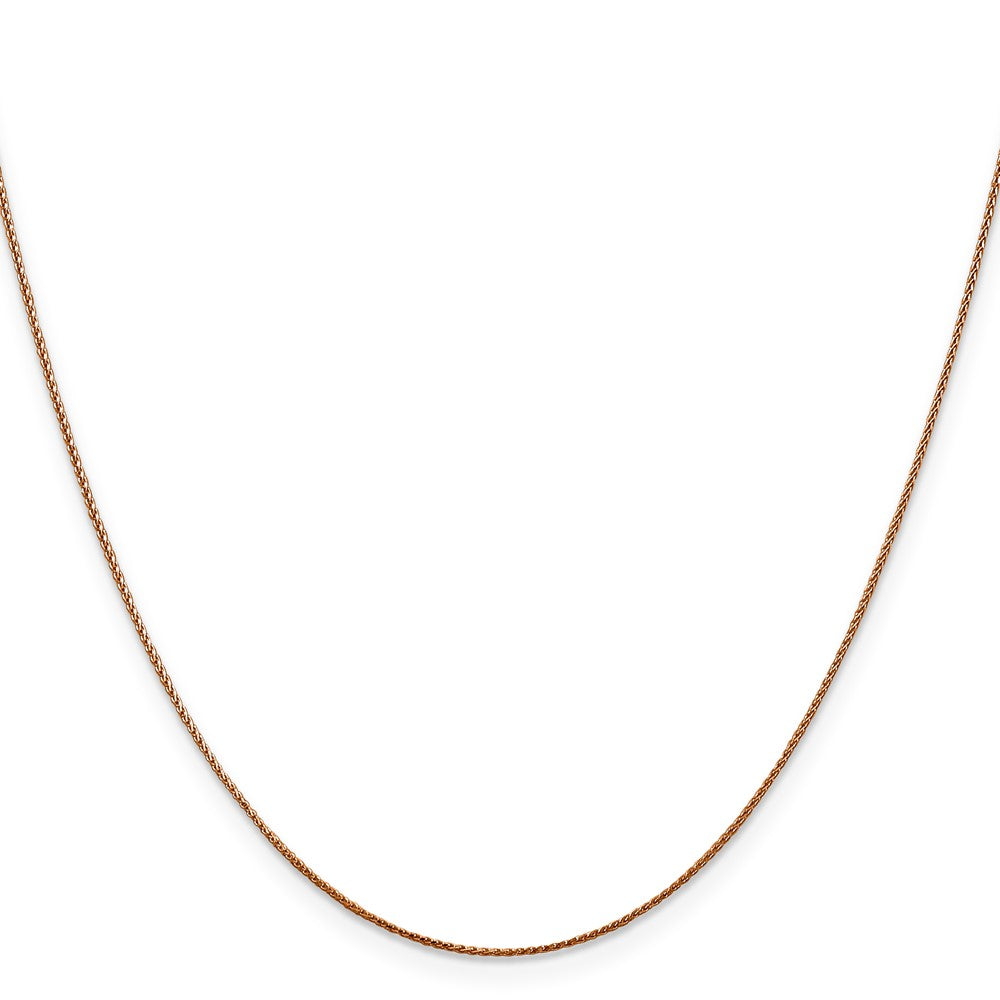 22 Inch 14K Rose Gold .8mm Spiga Chain Necklace