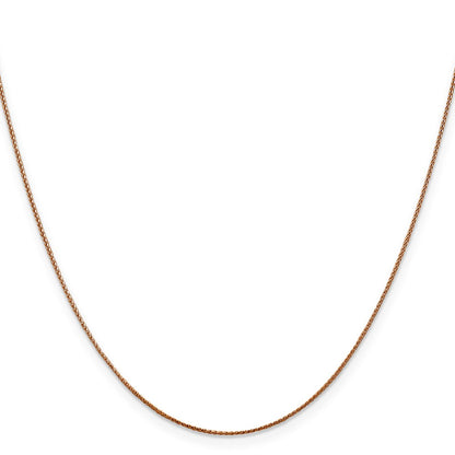 24 Inch 14K Rose Gold .8mm Spiga Chain Necklace