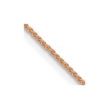 24 Inch 14K Rose Gold .8mm Spiga Chain Necklace