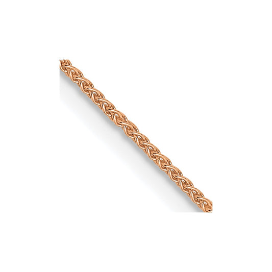 24 Inch 14K Rose Gold .8mm Spiga Chain Necklace