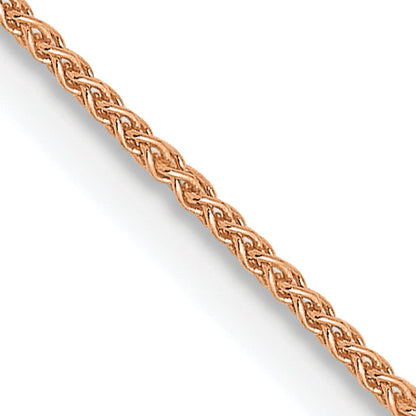 18 Inch 14K Rose Gold .8mm Spiga Chain Necklace