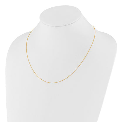 22 Inch 14K Adjustable 1mm D/C Cable Chain Necklace