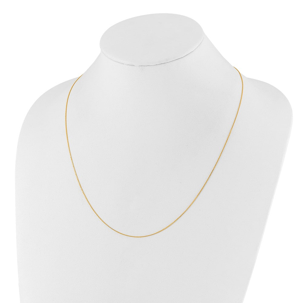 22 Inch 14K Adjustable 1mm D/C Cable Chain Necklace
