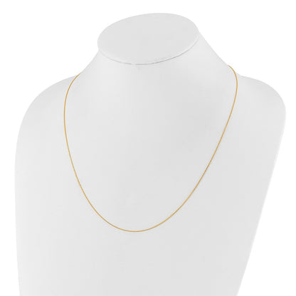 22 Inch 14K Adjustable 1mm D/C Cable Chain Necklace