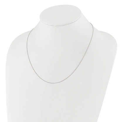30 Inch 14K White Gold Adjustable .7mm Round Cable Chain Necklace