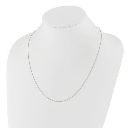 30 Inch 14K White Gold Adjustable .7mm Round Cable Chain Necklace