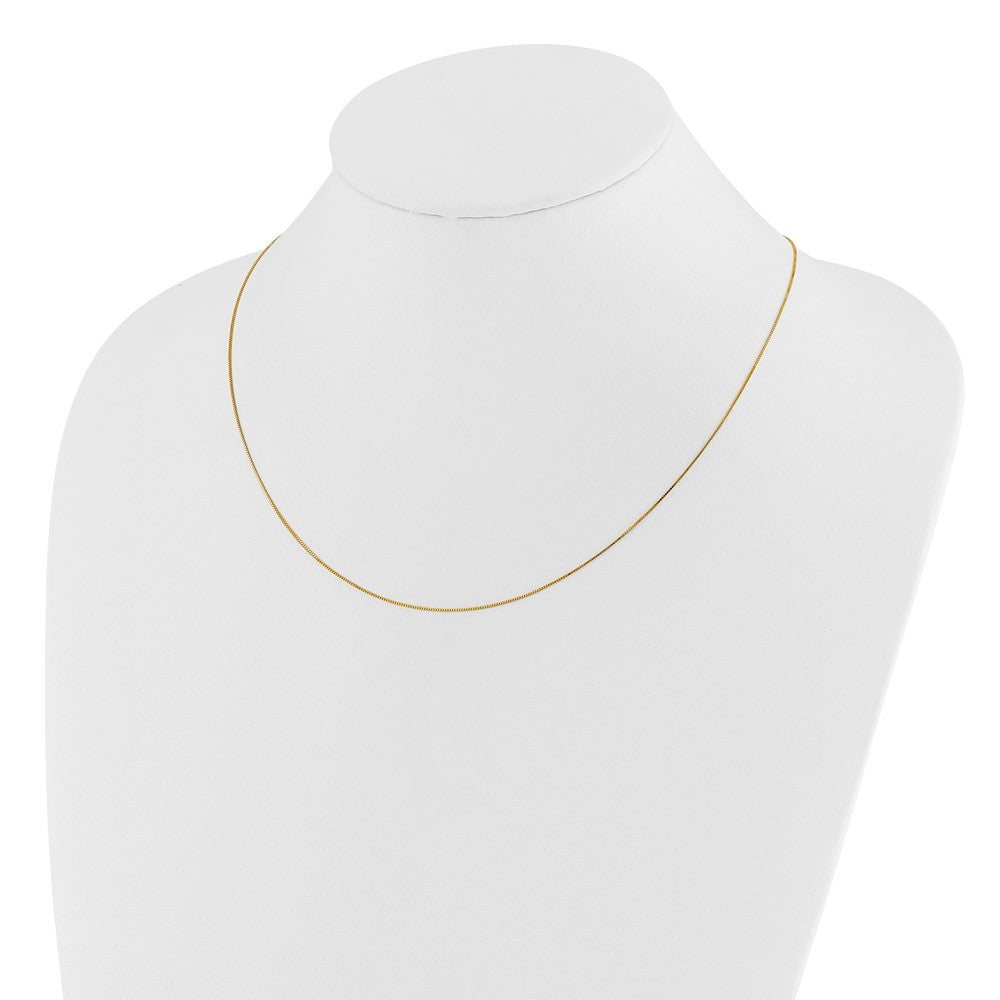 22 Inch 14K Adjustable .55mm Baby Box Chain Necklace