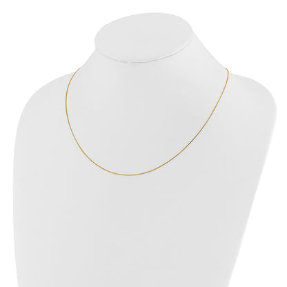 22 Inch 14K Adjustable .55mm Baby Box Chain Necklace