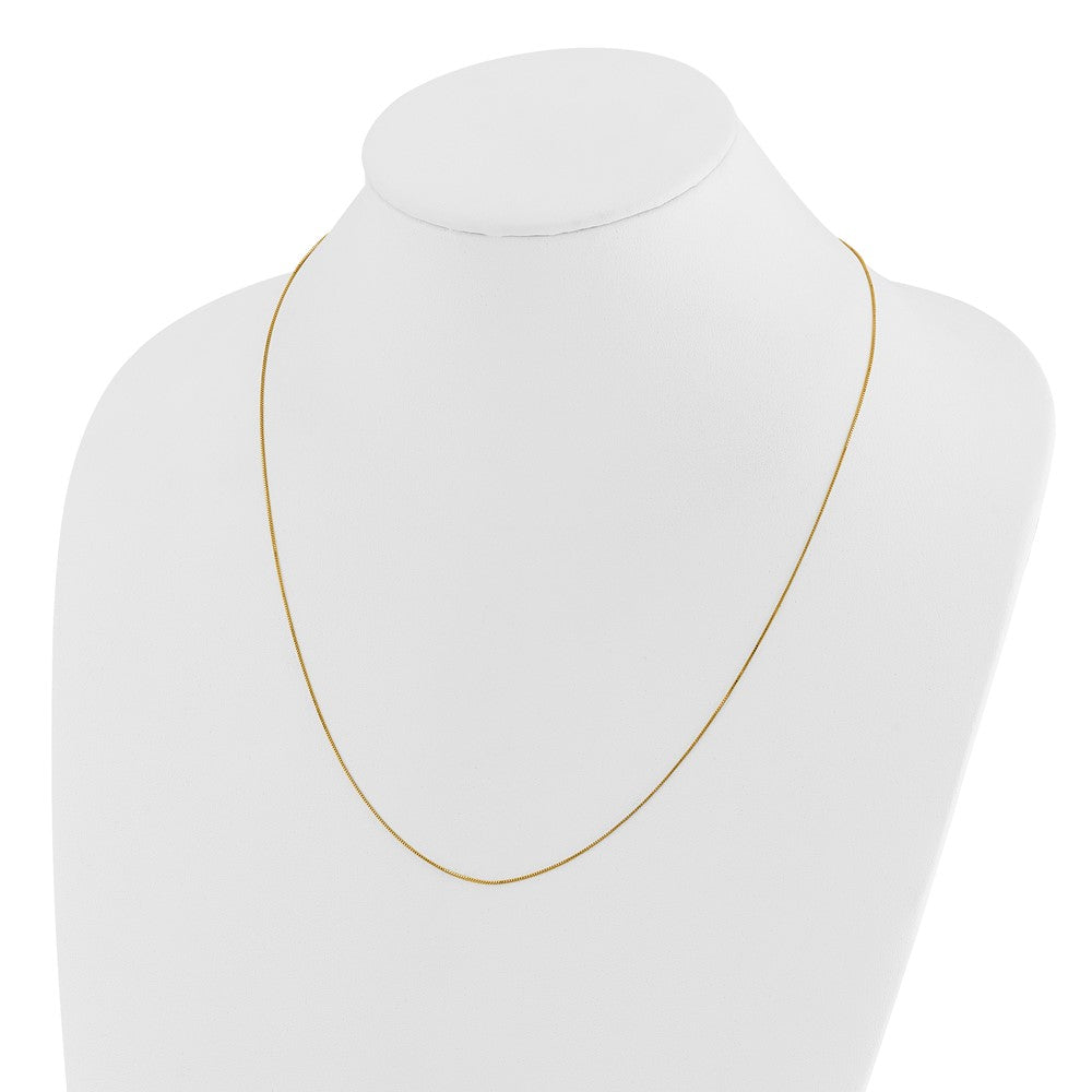 22 Inch 14K Adjustable .55mm Baby Box Chain Necklace