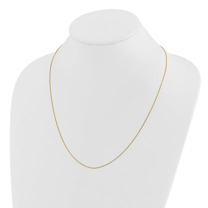 22 Inch 14K Adjustable .55mm Baby Box Chain Necklace