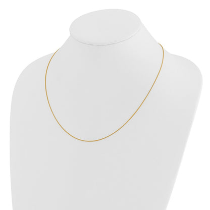 26 Inch 14K Yellow Gold Adjustable .85mm Wheat Chain Necklace