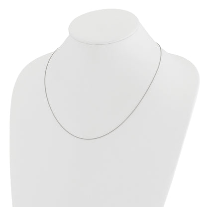 22 Inch 14K White Gold Adjustable .85mm Wheat Chain Necklace