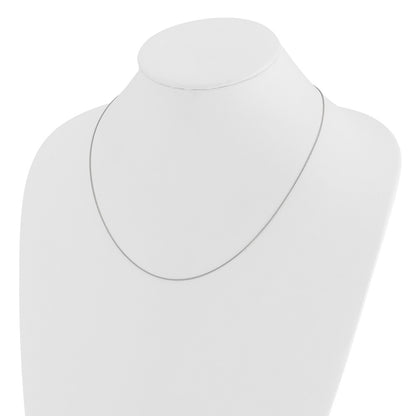 3 Inch 14K White Gold Adjustable .85mm Wheat Chain Necklace
