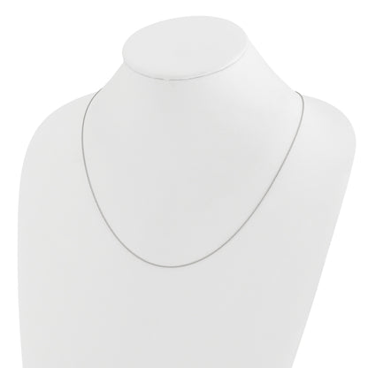 22 Inch 14K White Gold Adjustable .85mm Wheat Chain Necklace