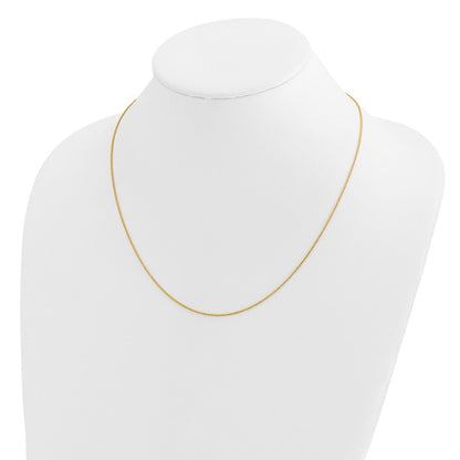 26 Inch 14K Yellow Gold Adjustable .95mm D/C Wheat Chain Necklace