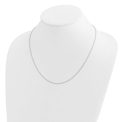 22 Inch 14K White Gold Adjustable .95mm D/C Wheat Chain Necklace