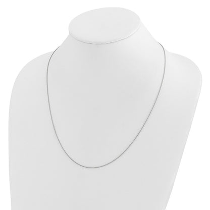 26 Inch 14K White Gold Adjustable .95mm D/C Wheat Chain Necklace