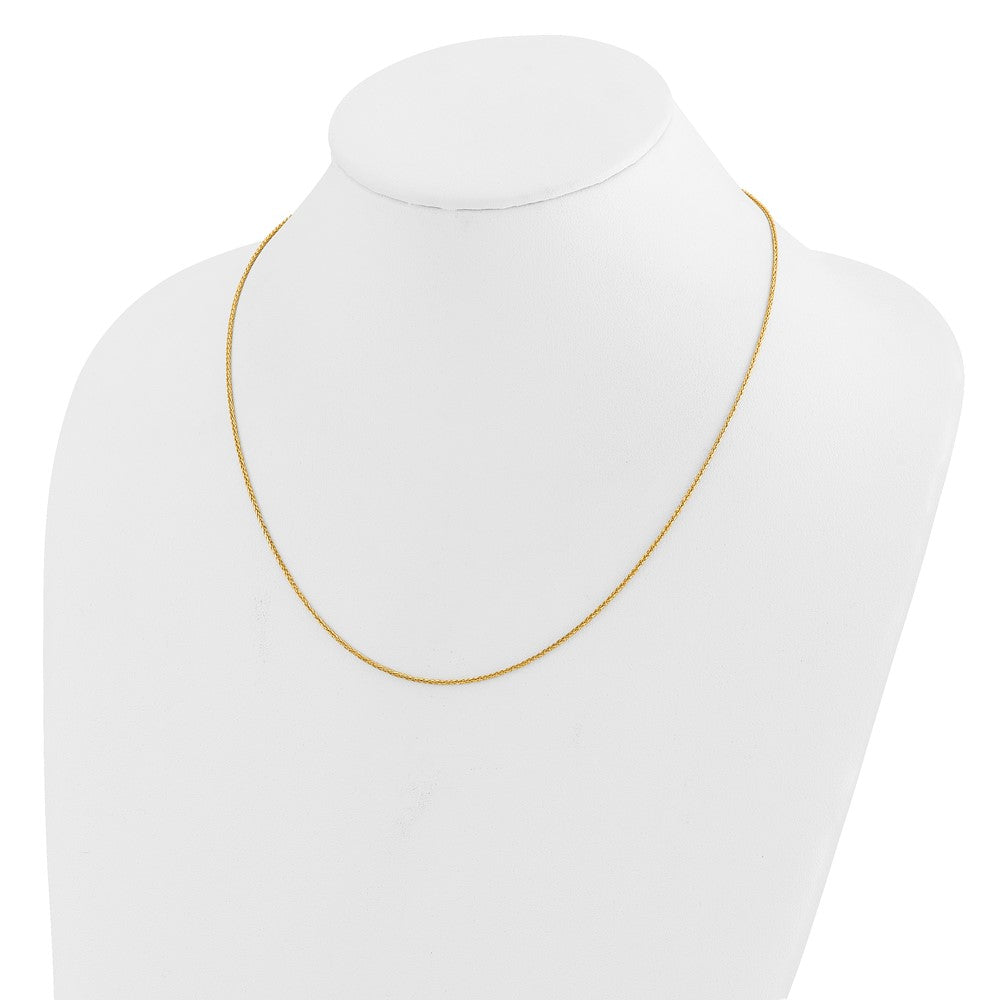 22 Inch 14K Adjustable 1.2mm D/C Wheat Chain Necklace