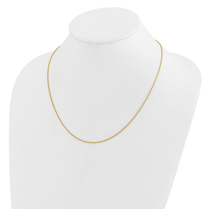22 Inch 14K Adjustable 1.2mm D/C Wheat Chain Necklace