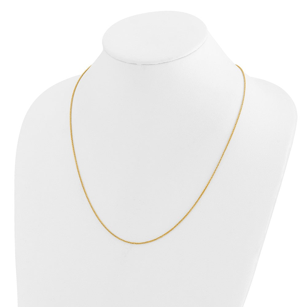 22 Inch 14K Adjustable 1.2mm D/C Wheat Chain Necklace