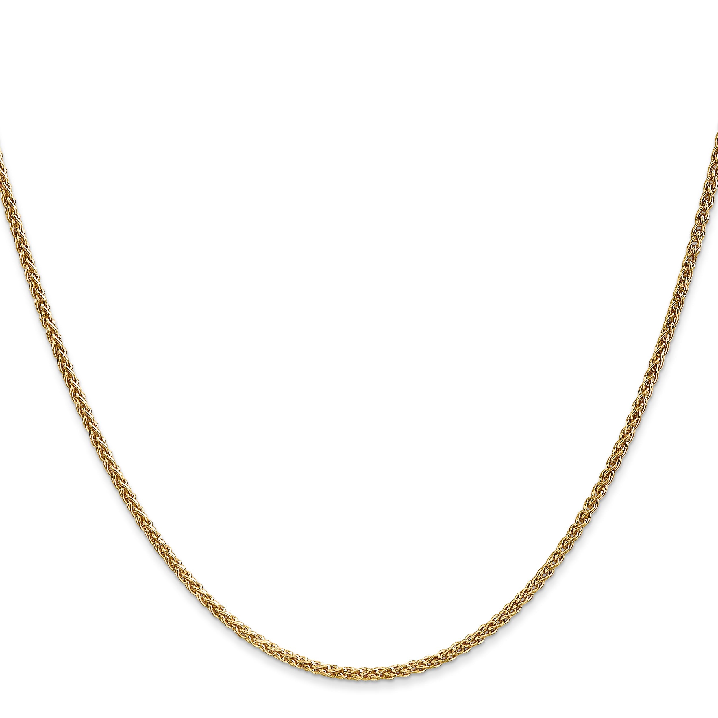 16 Inch 14K 1.65mm Spiga Chain Necklace