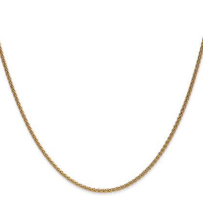 16 Inch 14K 1.65mm Spiga Chain Necklace