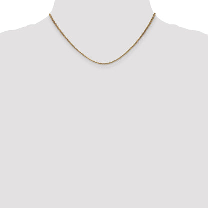 16 Inch 14K 1.65mm Spiga Chain Necklace